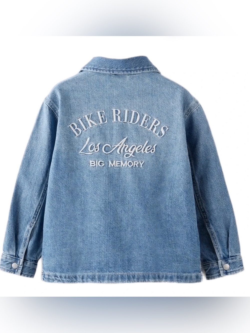 ZARA Denim Jacket for Kids with 'Bike Riders Los Angeles' SIZE 9-10